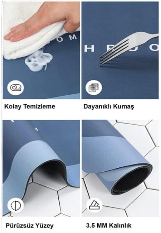 Hızlı Emilim Kaymez Paspas